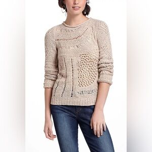 Moth (Anthropologie) Slanted Openwork Pullover